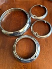 4 Vintage Headlight Trim Bezel Rings