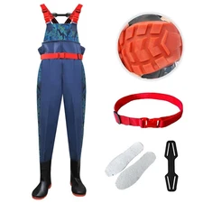 Chest Waders with Boots, Fishing Hunting Waders,Wading Boot Nylon PVC Waterpr...