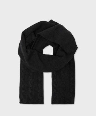 Marella Giambo Strickschal Jersey, Zöpfe, Wolle, schwarz 67460226200.001
