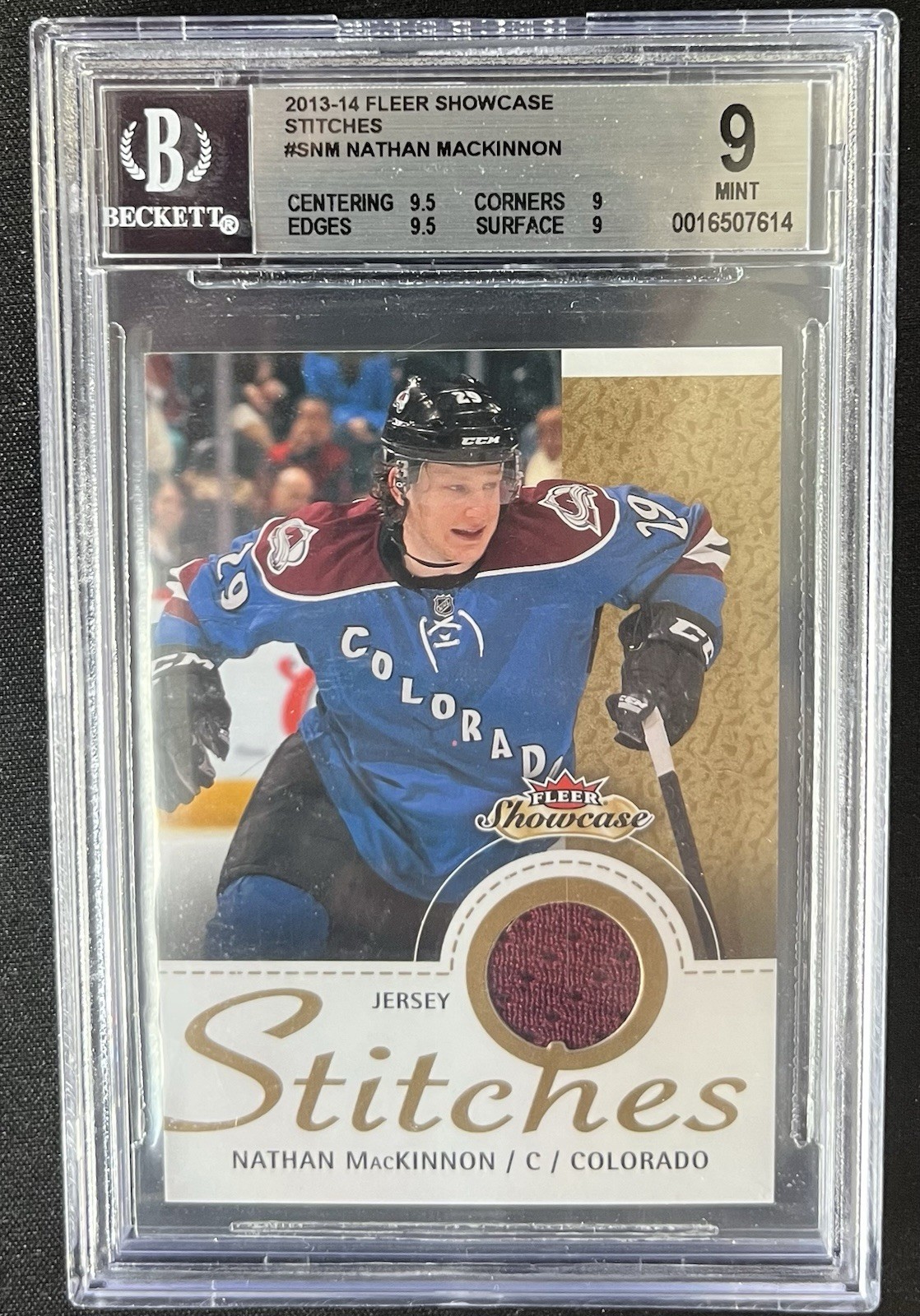 Nathan MacKinnon #S-NM 2013-14 Fleer Showcase Hockey Stitches