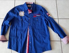 Camp David Style Men s Button Down Embroidered Shirt Size XXL Graphic Sailing