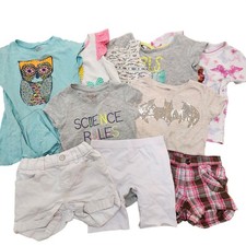 Bundle 10 Youth Girls Summer Outfits Clothing T-Shirt Tanks Jean Shorts 3-4