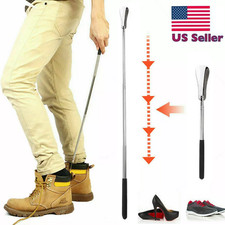 Shoe Horn Extra Long Handle Stainless Steel 25" Metal Shoes Remover Extendable