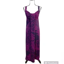Antthony Drape Neck Purple Maxi Dress Size Medium