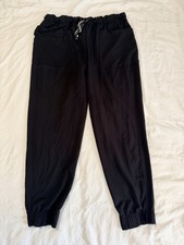Climate Right By Cuddle Duds Size Large Jogger Scrub Pants Women Black