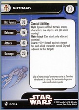 Star Wars Miniatures Knights of the Old Republic 49 Shyrack Card