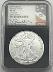 2026 AMERICAN SILVER EAGLE NGC MS70 FDOI BLACK CORE PAUL HOLLIS SIGNED 1 of 2026