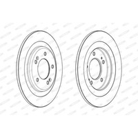 Ferodo 2X Bremsscheibe Hinten Ø284 Mm Voll Beschichtet FüR Hyundai I40 CW VF