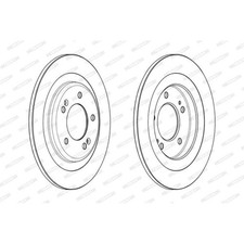 FERODO 2x Bremsscheibe hinten Ø284 mm Voll beschichtet für Hyundai i40 CW VF