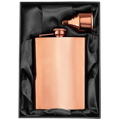 Flask For Liquor For Women Gift Set Copper Flask 8oz Funnel 