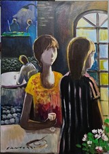 Eliano Fantuzzi,  Olio Su Tela, 1960, 70x50 Cm.