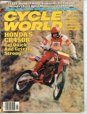 January 1981 Cycle World motorcycle magazine Honda CR450 CB450 Kawasaki KZ750 - Image 1 of 3