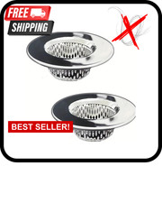 2PCS Bathtub Drain Hair Strainer Hair Catcher Stainless Steel Floor Drain Cover