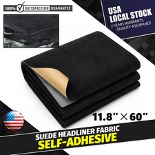 Black Headliner Fabric Material DIY Self-adhesive for Car/Truck Roof Upholstery