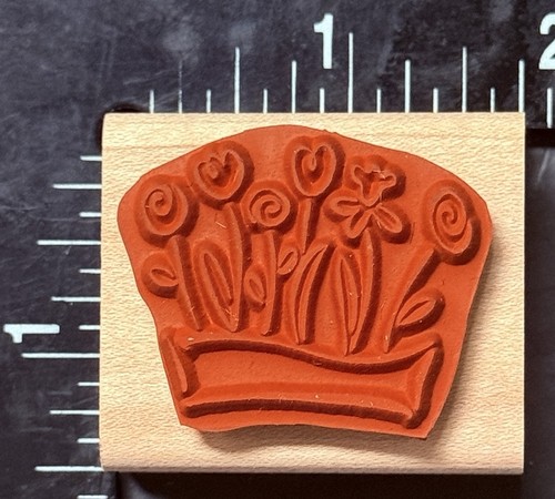 Paris in Springtime Flower Blooms Plant Garden Nature Wood Rubber Stamp - Picture 2 of 2