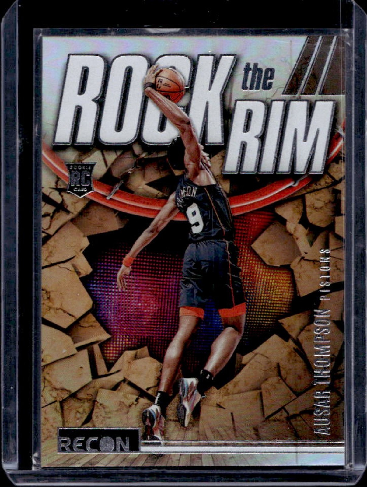 2023-24 Panini Recon Ausar Thompson Rock the Rim RC Rookie #7 Pistons