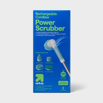 Power Scrubber with Attachments Handheld Plus Extended Handle - up&up: