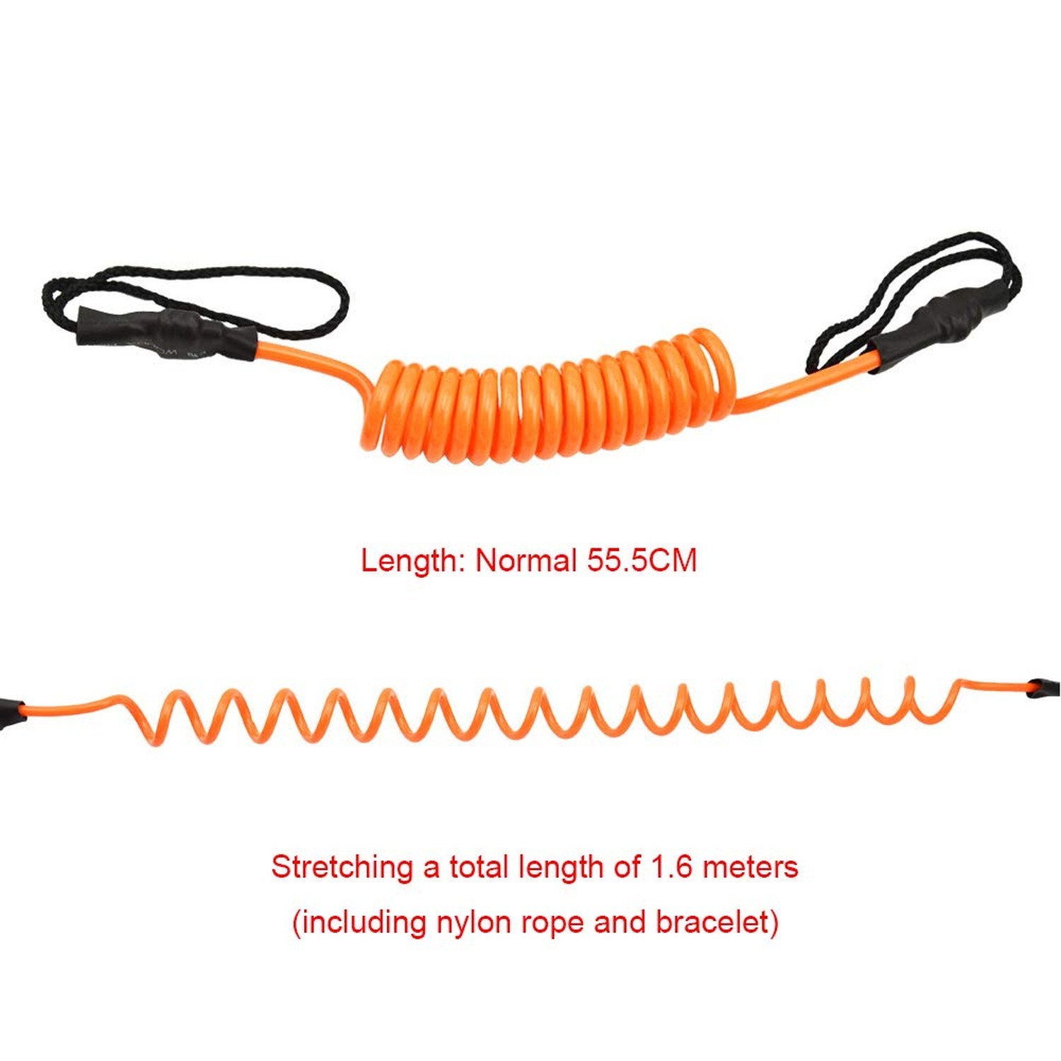 Surfboard Leash, Straight Surf Board Leg Rope, Coiled Sup Leash Leg Rope, SUP...