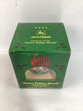 John Deere Hand Painted Christmas Ornament 2002 Santa  s Holiday Hearth NIB 4th