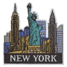 New York City Skyline Die Cut Iron on Travel Patch