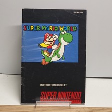 Super Mario World SNES Instruction Manual ONLY Super Nintendo Authentic