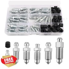 36PC Brake Bleeder Screw Kit Multi-Size SAE Metric Dust Cap Box