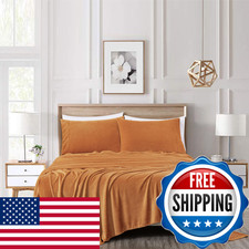 Chezmoi Collection Extra Soft Fleece Sheet Set California King Microplush