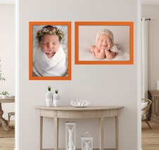 Orange Photo Frame A4 Multiple Sizes Bright Modern Picture Frame Wall or Table