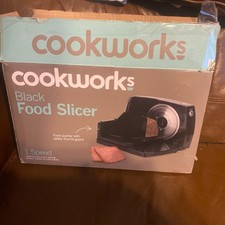 Cookworks Elektrischer Allesschneider Fleisch Brot Käse Verstellbare Scheibe - Verpackt