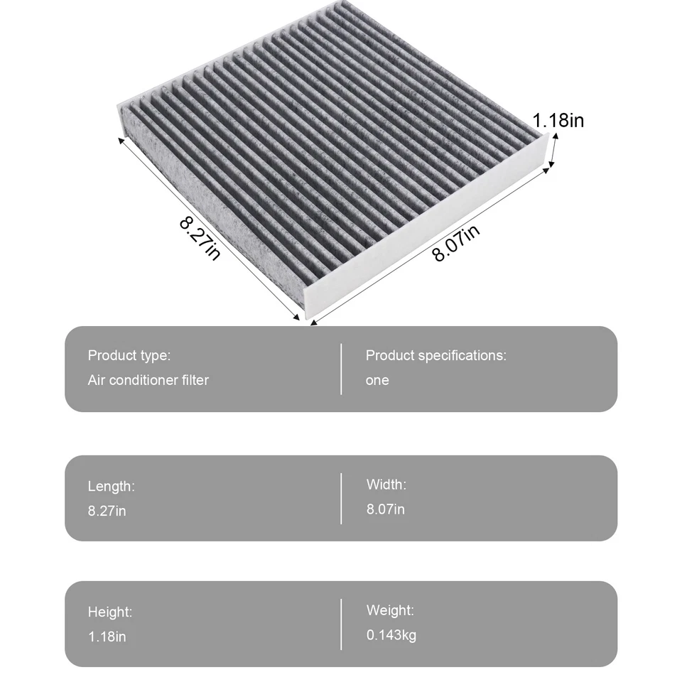 Filtro de aire de cabina 80291-TF3-E01 para Honda HR-V 2016 2017 2018-2024 1,8 L especificaciones OE Foto 3 de 4