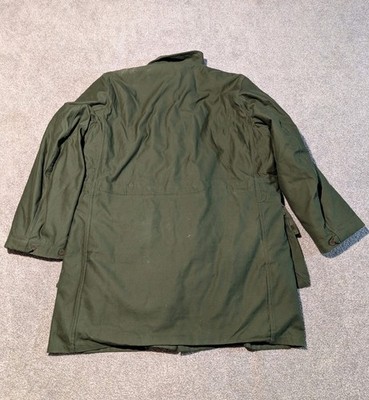 Vintage Swedish Army Jacket Mens C48 Green M59 Parka Military
