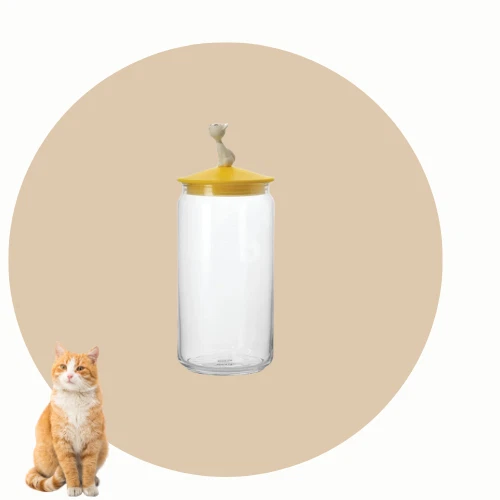 Alessi "MioJar" Cat Food Jar Yellow