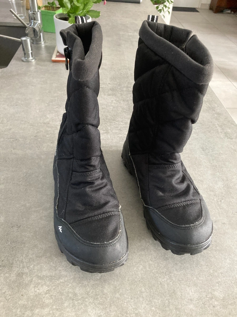 Chaussures D’hiver Quechua Femme – Noires, Taille 39 (EUR 38), Occasion Bon état