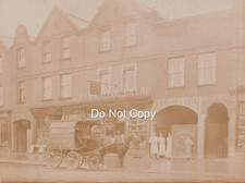 Victorian Mounted Photo J Woods & Son Bakery Horse Cart Shopfront Epsom Surrey