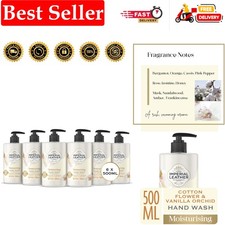 Luxury Antibacterial Hand Wash - Cotton Flower & Vanilla Orchid, 6 x 500ml 5.33 per litre