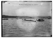 John Jacob Astor IV and Madeleine Force in Launch Going to Yacht Noma