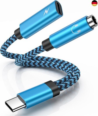 USB C Kopfhörer Adapter und Laden,2-in-1 Type C auf 3.5mm Klinke Adapter,USB C 