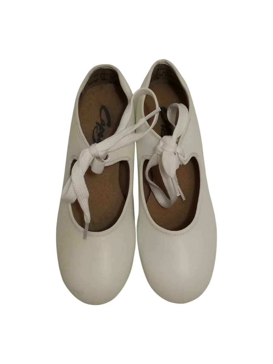Capezio Junior Tyette Tap Shoes White Size 13W New UK