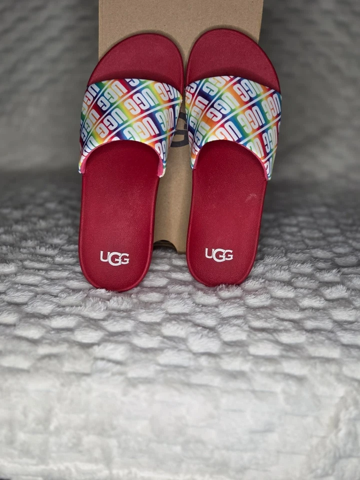 DIAPOSITIVAS UGG - MUJER/NIÑOS TALLA 5 - ARCO IRIS PLAYA VERANO SIN CORDONES (EN CAJA) Foto 4 de 4