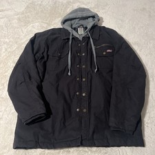 Dickies Black Hooded Unisex Work Jacket Size ...