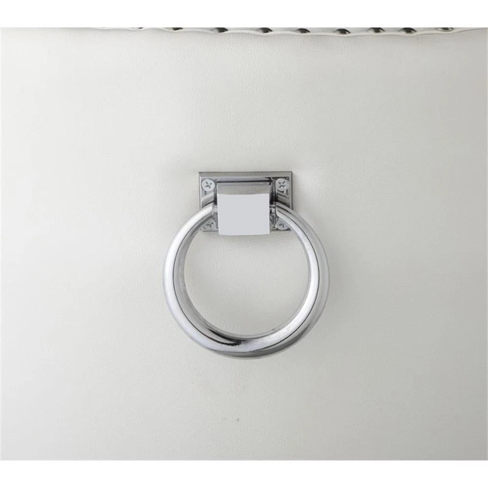 Sillas laterales de terciopelo azul marino acolchado con patas de acrílico transparente (juego de 2) Foto 3 de 3