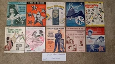 001, Collection of 198 pcs Vintage Sheet Music, early 1900's - 1950's