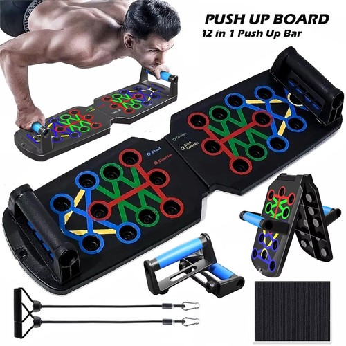 Push Up Board 12 in 1 Fitness Workout Train Gym Muscle Exercise Pushup Stand
