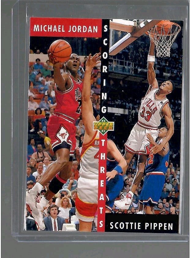 Michael Jordan Scottie Pippen 1992-93 UD Scoring Threats #62 Bulls
