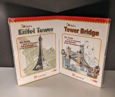 2-Cubic Fun 3D Puzzles Eiffel Tower and Tower Bridge NEW SEALED architecture