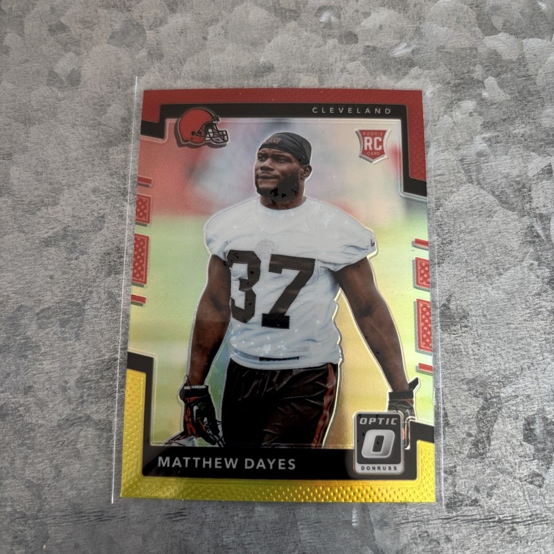 2017 Donruss Optic - Rookies Matthew Dayes #109 Red and Yellow Prizm (RC)