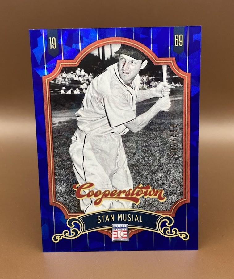 Stan Musial 2012 Panini Cooperstown #92 Blue Crystal Collection 302/499