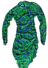 Womens Preen by Thornton Bregazzi Silk Blend Draped Bodycon Long Sleeve Dress S