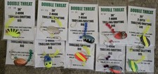 10 PKGS DOUBLE THREAT 36 INCH 2 HOOK CRAWLER HARNESS'S NEW FREE SHIPPING
