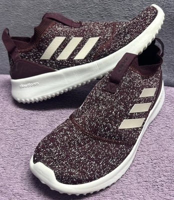 Adidas Shoes Womens 9 Ultimafusion Slip On Low Sneaker B75968 Maroon Fabric